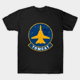 F-14 Tomcat - Yellow Silhouette F-14 Tomcat - Grunge Style T-Shirt